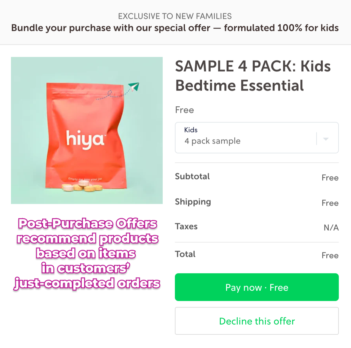 Hiya Health_Post-Purchase Offer