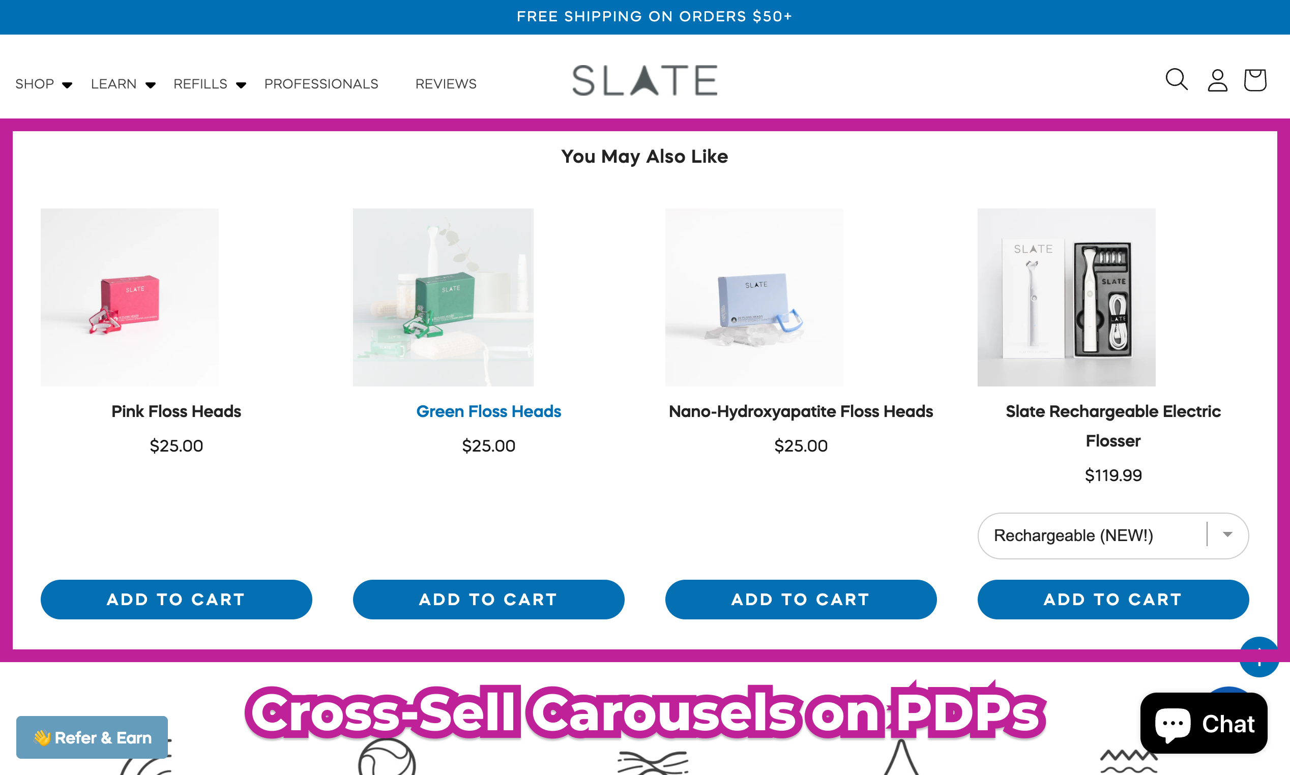 Slate Flosser PDP Carousel