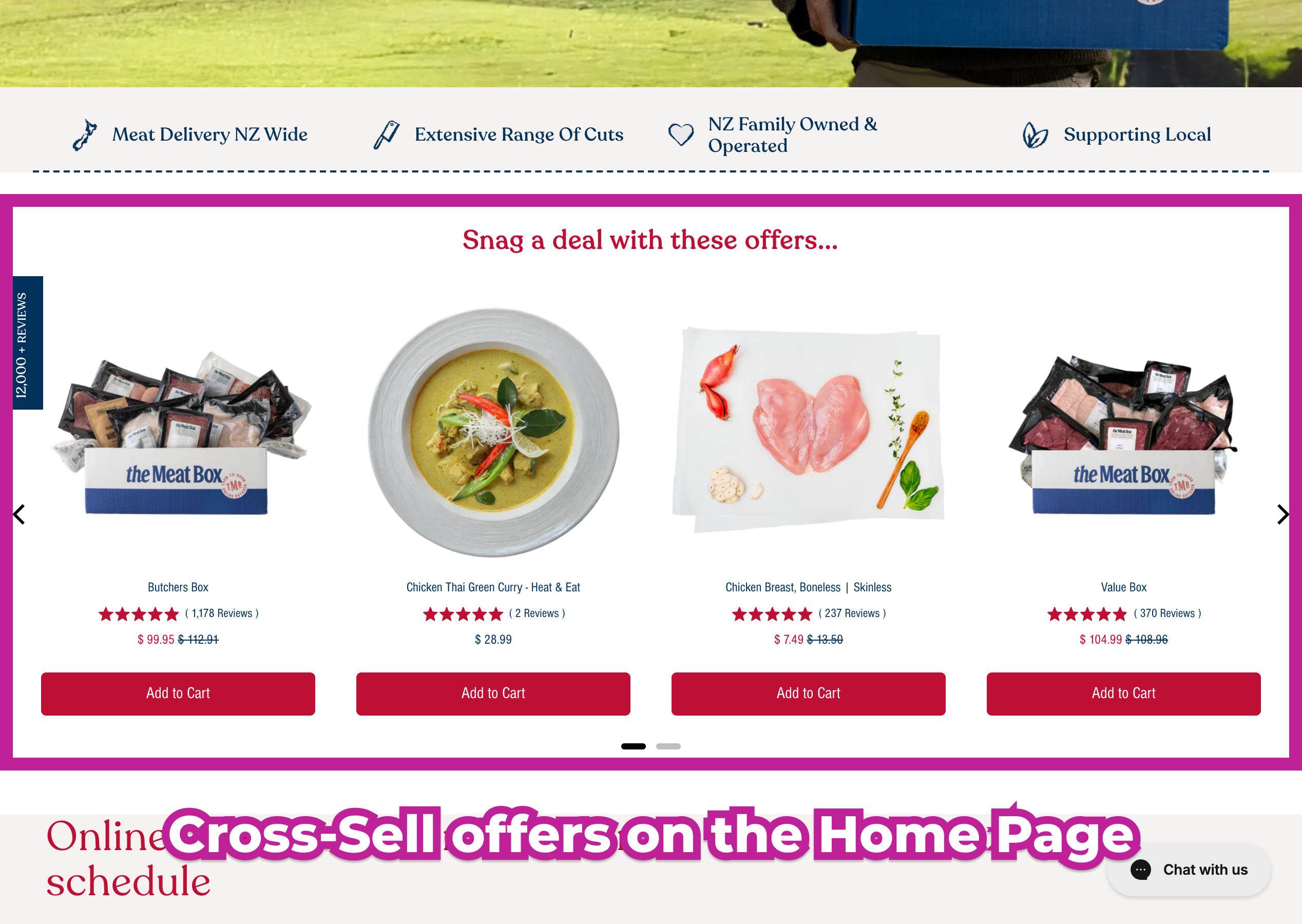 The Meat Box Home Page Cross-Sells